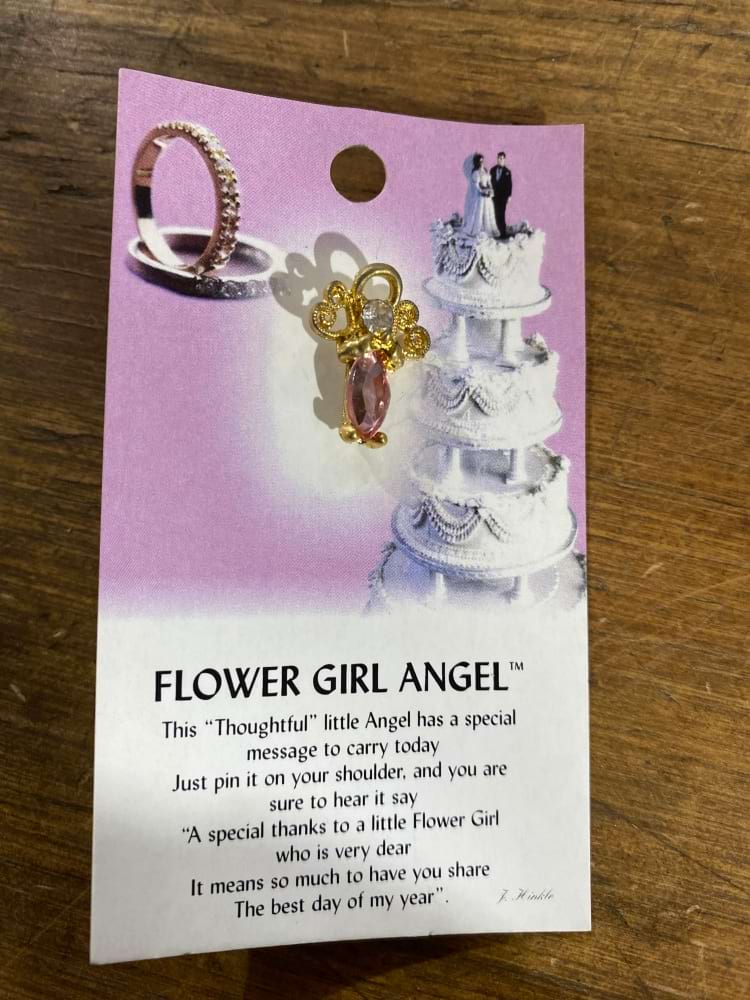 Flower Girl Angel Pin